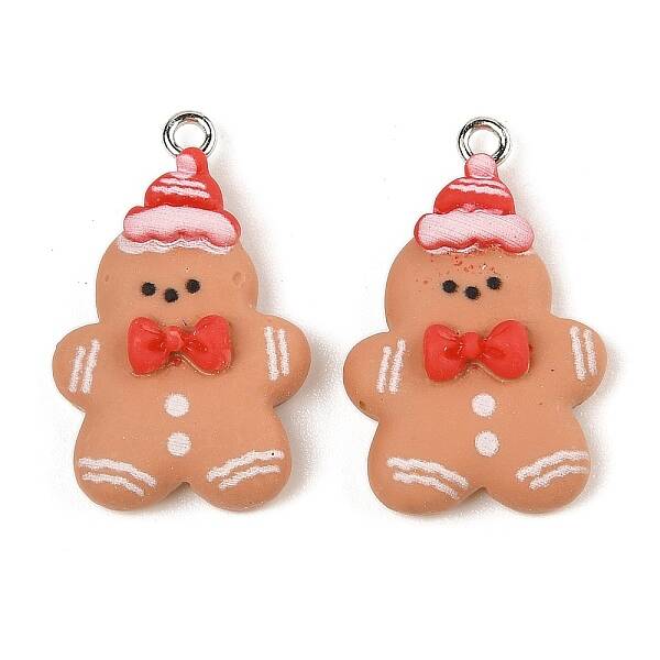 Christmas Theme Opaque Resin Pendants