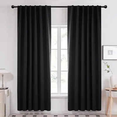 Deconovo Blackout Curtains (2 Panels, block 85%-95% of light, Single Layer with Back Tab and Rod Pocket) - Thermal Insulated,...
