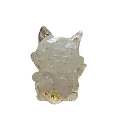 Resin Fox with Heart Display Decoration