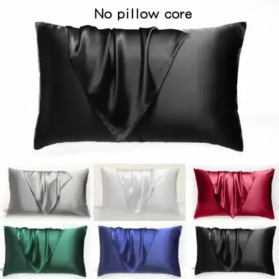 Satin Pillowcase, 1 Count Soft Breathable Pillowcase without Filler, Pillow Protector for Hair and Skin, Bedding Supplies for...
