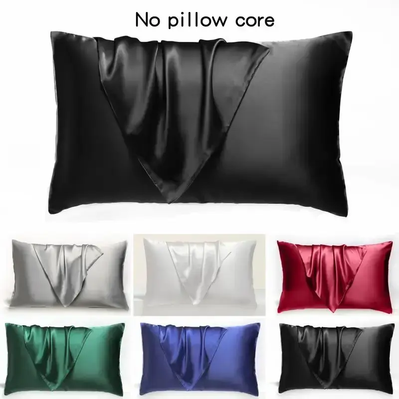 Satin Pillowcase, 1 Count Soft Breathable Pillowcase without Filler, Pillow Protector for Hair and Skin, Bedding Supplies for...