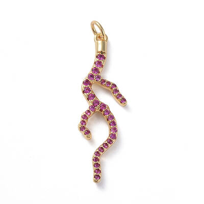 Brass Micro Pave Cubic Zirconia Pendants
