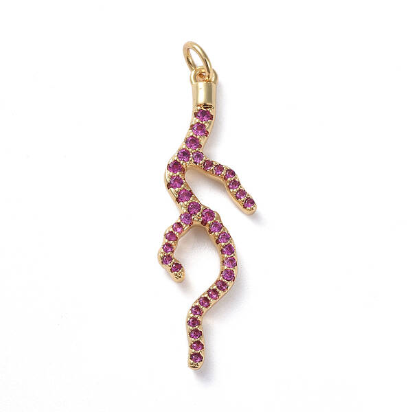 Brass Micro Pave Cubic Zirconia Pendants