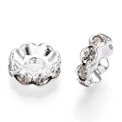Brass Grade A Crystal Rhinestone Spacer Beads