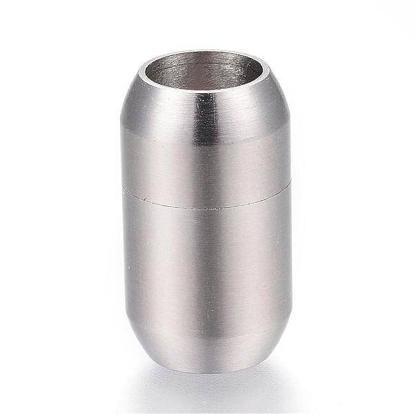 Tarnish Resistant 304 Stainless Steel Magnetic Clasps with Glue-in Ends