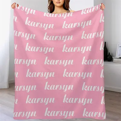 Brush Letter Customized Name Blanket For Kids Gift - Aperturee
