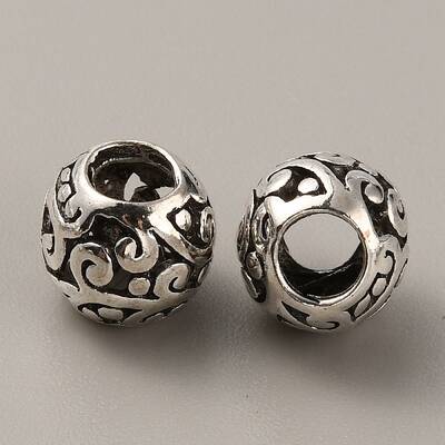 Tibetan Style Alloy European Beads