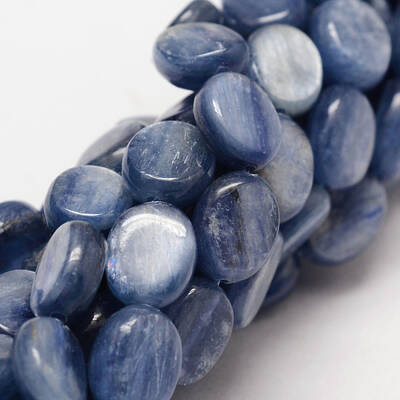 Oval Natural Kyanite/Cyanite/Disthene Bead Strands