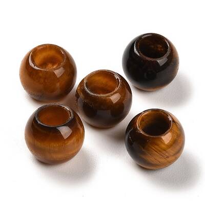 Natural Tiger Eye European Beads