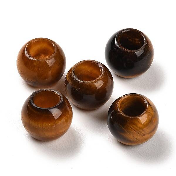 Natural Tiger Eye European Beads