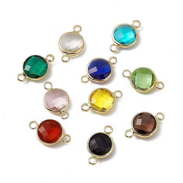 Transparent K9 Glass Connector Charms