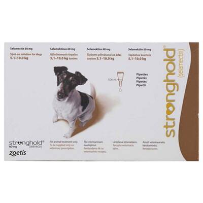 Stronghold Dogs 5.1-10.0 Kg 60 Mg (Brown) 12 Pipette