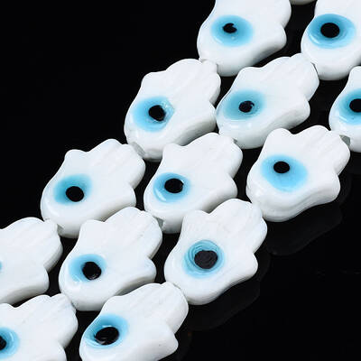 Handmade Evil Eye Lampwork Beads Strands
