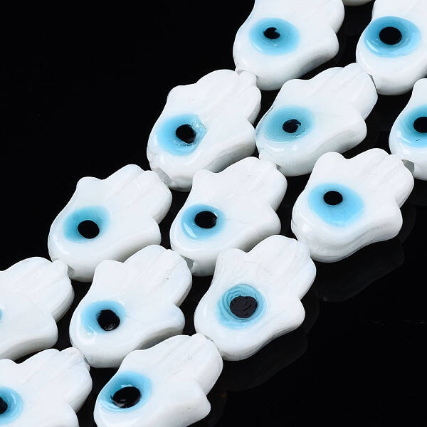 Handmade Evil Eye Lampwork Beads Strands