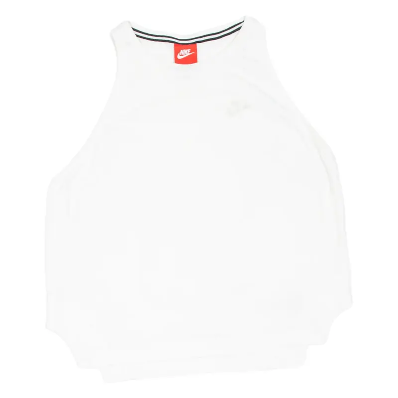 NIKE Cropped Womens Vest White Sleeveless M