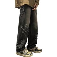 Mens Y2k Star Jeans High Waisted Hip Hop Streetwear Jeans Loose Baggy Embroidery Aesthetic Harajuku Denim Pants Menswear Trou...