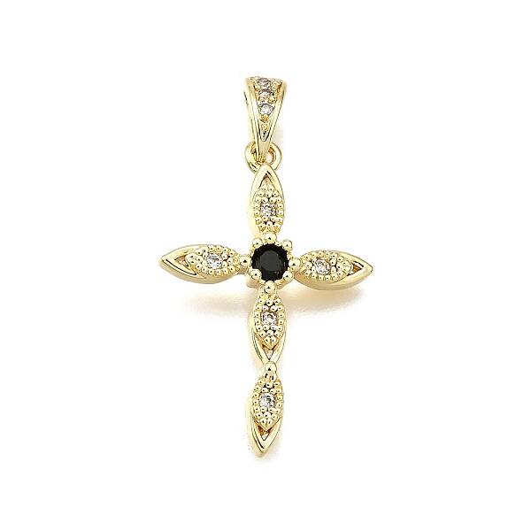 Brass Micro Pave Cubic Zirconia Pendants