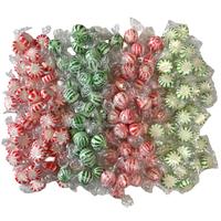 Mint Medley Includes: Red Peppermint and Green Spearmint Starlights and Jumbo Balls Mint Candy, 4 Different Kinds, 2 lbs Tota...