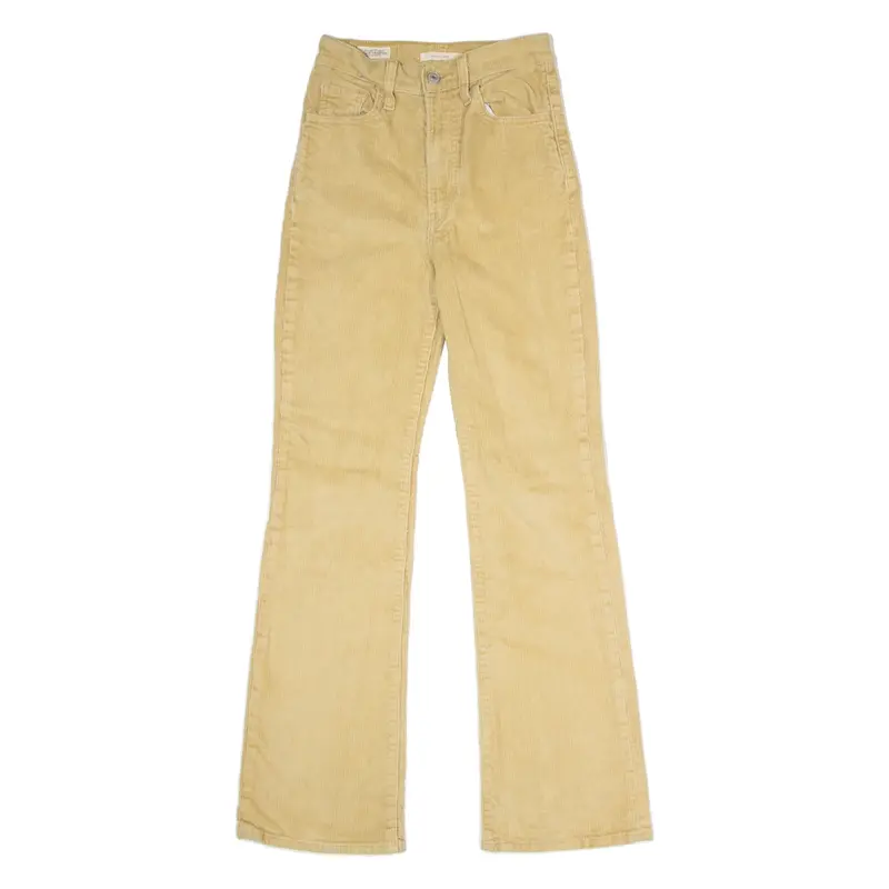 LEVI'S Ribcage Womens Corduroy Trousers Beige Regular Bootcut W24 L31