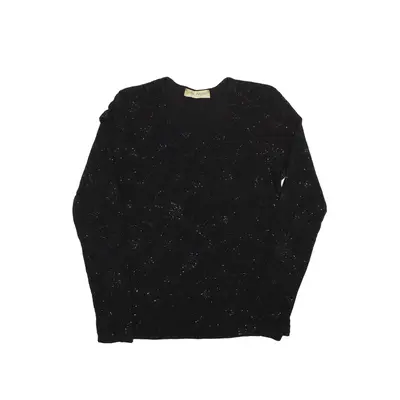 MAX BERGAM Paris Sparkle Top Black Long Sleeve Womens S
