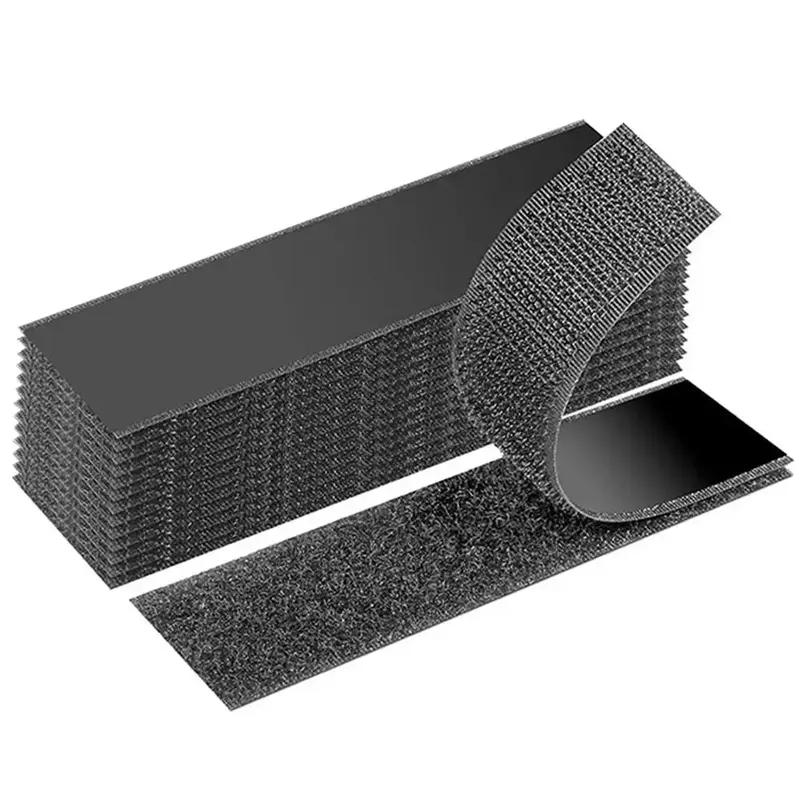 Hook & Loop Tape Strips with Adhesive Back, 10 Sets Strength Sticky Fastener, Hook Loop Tapes, Interlocking Mounting Tape for...