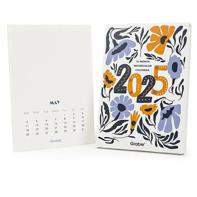 Grabie 12-Month Watercolor Calendar Set For 2025 desktop calendar, TikTokShopRestock, FallFreshness