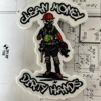 Dirty Hands Clean Money Carpenters Sticker, Hard Hat Sticker, Lineman sticker, Blue Collar Sticker