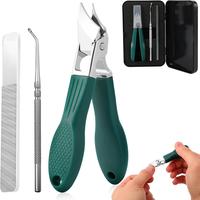 3-Piece Green Eagle Beak Nail Clipper Set Eagle Beak Beveled Nail Clippers,Wide Jaw Opening Anti-Splash Slanted Nail Clipper ...