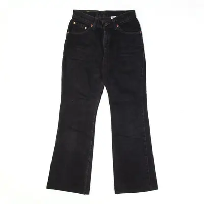 LEVI'S 517 Jeans Black Denim Regular Bootcut Mens W24 L27
