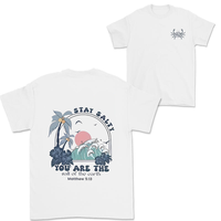 Double-Sided Printed Ladies Casual Beach Wind Pattern T-Shirt Short Sleeve Cotton Tee Holiday Style Fashion Single Piece