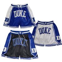 2025 Basketball shorts DUKE Four pockets Cheap and High Quality Sewing embroidery covered court Beach Pants Outdoor sports sh...