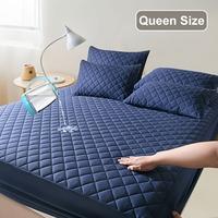 Queen Size Waterproof Extra-Thick Mattress Protector - 80x60 Inches, Hypoallergenic Polyester Fabric, Soundwave technology Em...