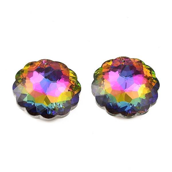 Electroplate Glass Charms