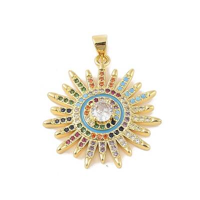 Brass Micro Pave Cubic Zirconia Pendants