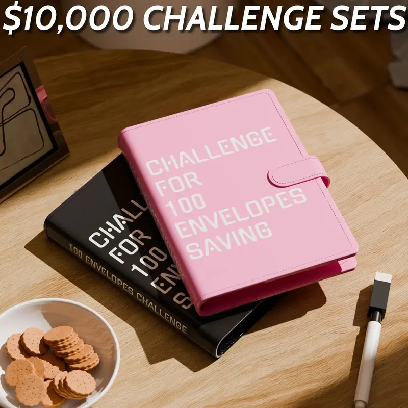 100 Envelopes Saving Challenge, Money Saving Planner Cash Envelope Budget Binder to Save $5,050, Easy and Fun Way for Budgeti...