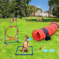 YITAHOME Dog Agility Training Equipments: Includes Flirt Pole Toy, 3 Flying Discs, 1 Agility Tunnel, 2 Jumps, 6 Weave Poles, ...