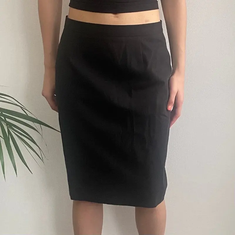 Moschino Skirt - 30W UK 10 Black Cotton