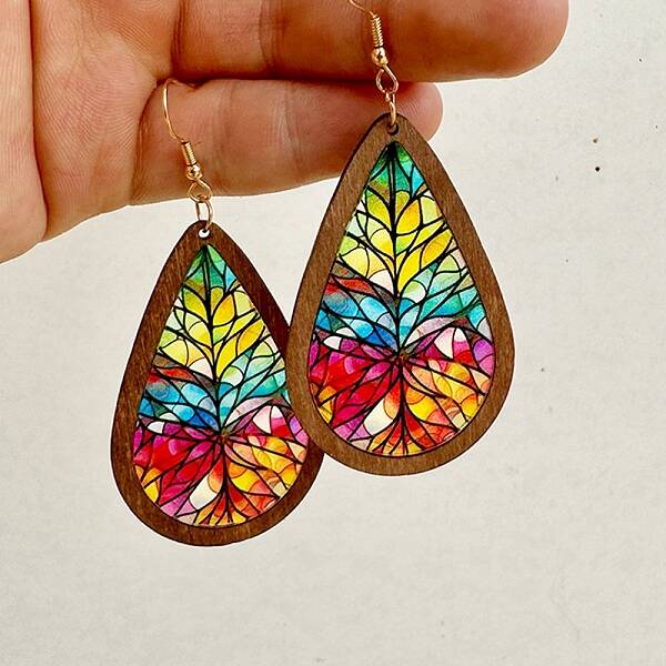 Acrylic Teardrop Dangle Earrings