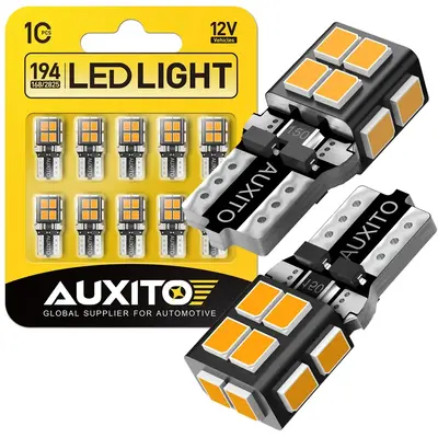 AUXITO 194 LED Bulb 6000K White 168 2825 W5W T10 Wedge 14-SMD Interior Car Bulbs Replacement for Dome Map Door Courtesy Trunk...