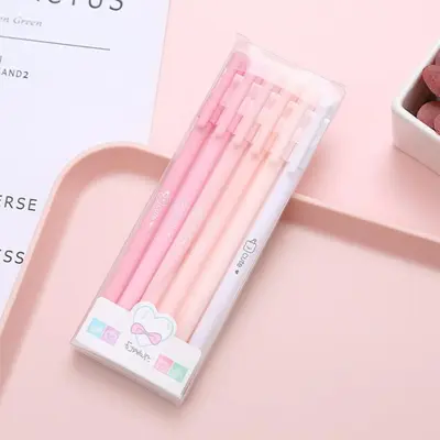 6pcs/box Cute Cartoon Pattern Gel Pen, Gel Ink Pen, Writing Pen for School Office Stationery Supplies