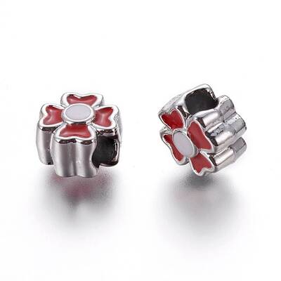Alloy Enamel European Beads