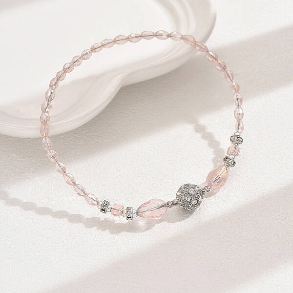 AB Color Glass & Alloy Beaded Anklets for Women