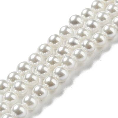 Electroplated Shell Pearl Beads Strands