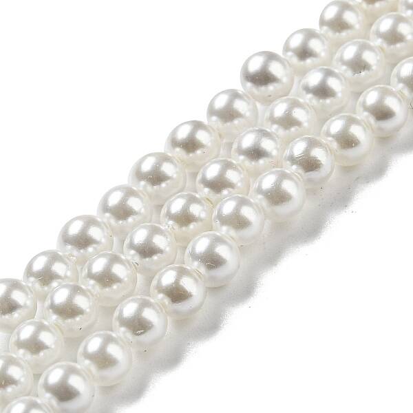 Electroplated Shell Pearl Beads Strands