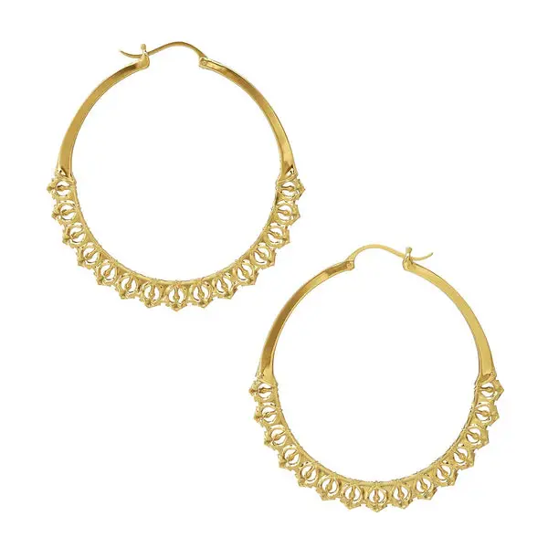 Calla Hoops Gold Large | Size: 2.5 in.