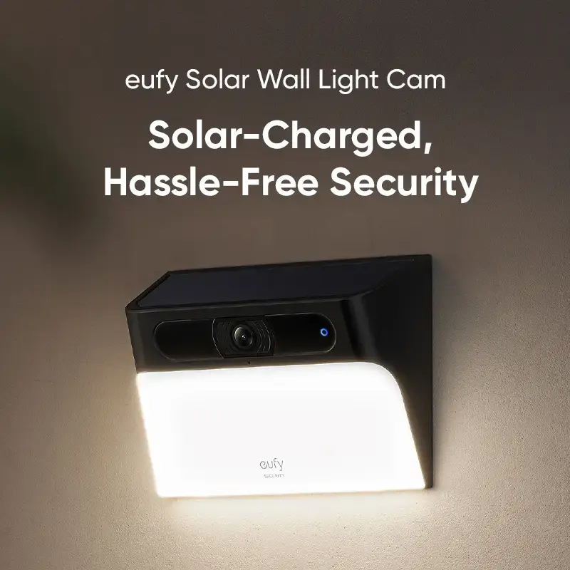 eufy Security Solar Wall Light Cam S120, Solar Security Camera, Wireless Outdoor, 2K Camera, Forever Power, Motion Activated ...