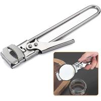 Adjustable Stainless Steel Can Opener, Upgraded Bottle Opener Extension with Non-Slip Pad, Can Opener for Weak Hands, Extende...