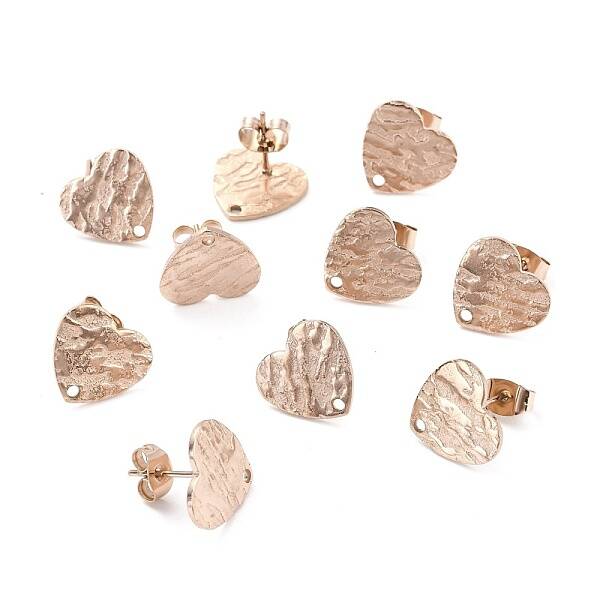 Ion Plating(IP) 304 Stainless Steel Stud Earring Findings