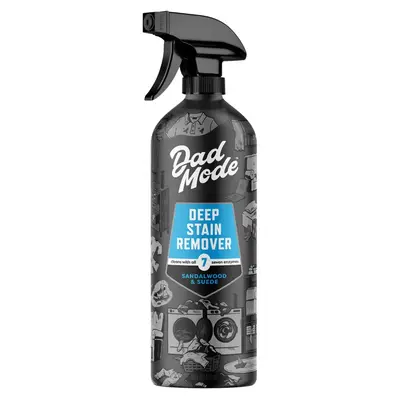 DadMode Deep Laundry Stain Remover & Odor Eliminator - 7 Enzyme Extreme Mess Cleaner - Scented Sandalwood & Suede - 16oz - Ho...