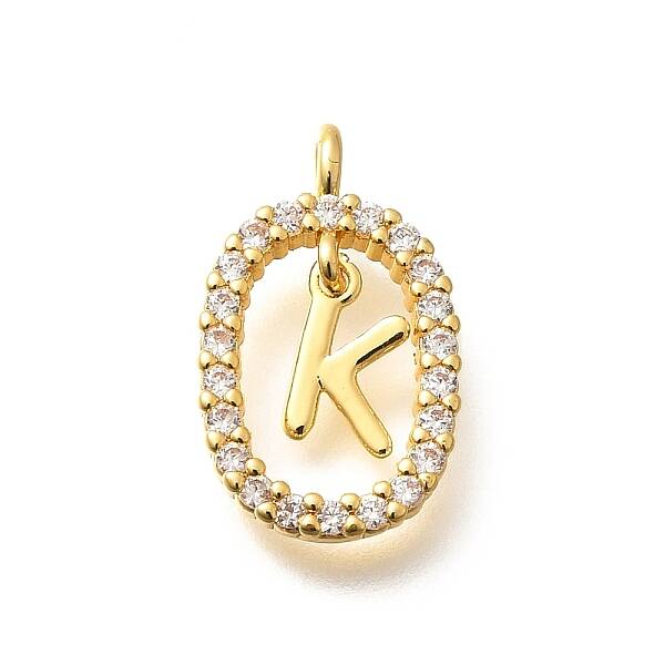 Brass Micro Pave Cubic Zirconia Pendants
